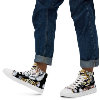 Men's High-Top Canvas Shoes "Lion Print" 11