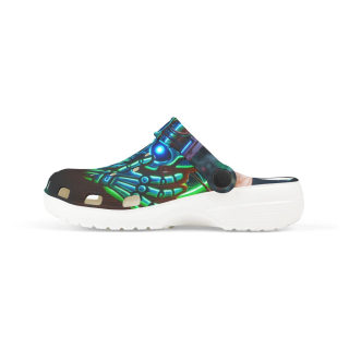 Neon Skull Pattern Kid's Clogs 9
