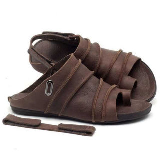 Women's Plus-Size Open-Toe Beach Sandals with Velcro 5