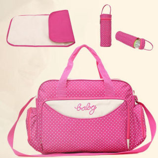 5-Piece Diaper Bag Set for Strollers 2
