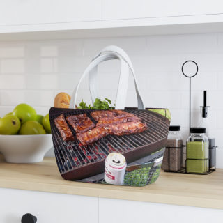 Grilled Ribs Lunch Bag | BBQ Pit Barbecue Design