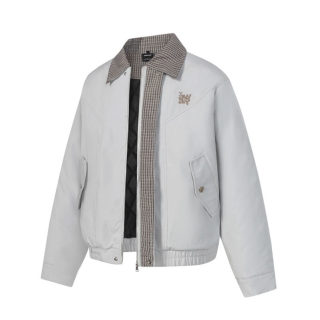 Plaid Patchwork Turn-Down Collar Loose Cotton-Filled Jacket 3