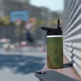 Pixel Camouflage Stainless Steel Water Bottle | Standard Lid 6