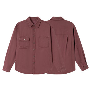 Solid Color Long Sleeve Shirt | Unisex 5
