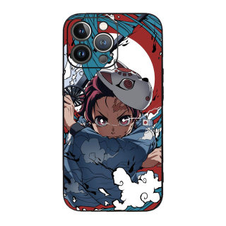 Phone case — Ghost Slayer anime design for Apple 15 Pro Max, TPU 4