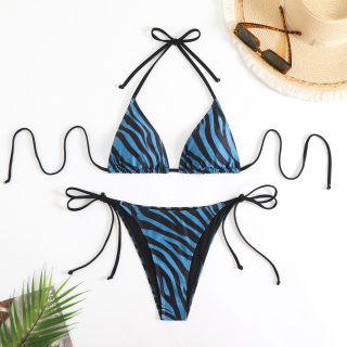 Zebra Print bikini set (backless) 3