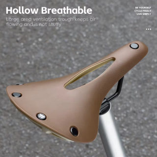 Retro Anti-Slip Bicycle Saddle | Hollow Cushion for Road, BMX, MTB