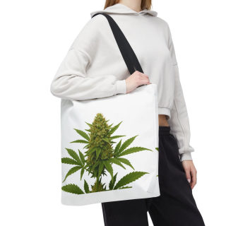 Cannabis Bud Illustration Tote | Botanical Cannabis Plant Tote 93