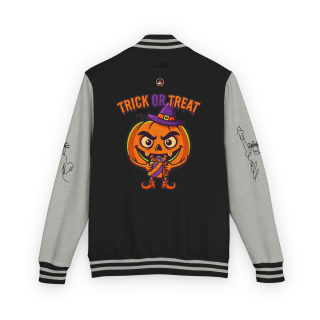 Trick or Treat Jack-o'-Lantern Letterman Jacket | Halloween Varsity Jacket 18