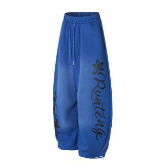 Retro Letter Star Print Wide Leg Sweatpants | Hip-Hop Style 3
