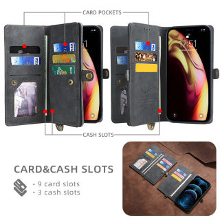 Leather Flip Case for iPhone, Card Slot Protective Cover 4