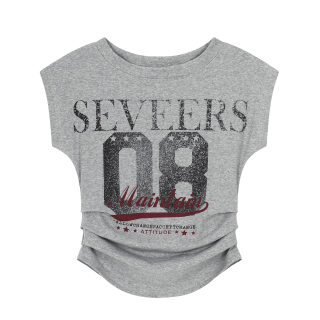 Cool Style Digital Print Cropped Sleeveless Top for Women