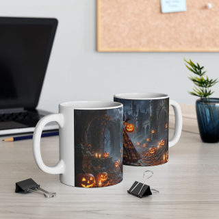 Victorian Pumpkin Lady Mug | Halloween Jack-o'-Lantern Ceramic Mug 11