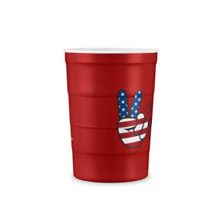 American peace sign recyclable steel cup 9