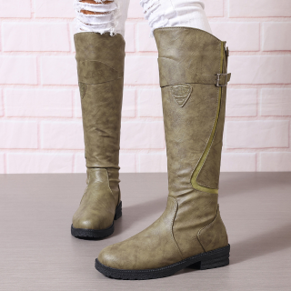 Outdoor Long Boots | Winter Flat Heel Wide Fit Women's Leather Boots 5