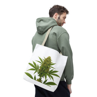 Cannabis Bud Illustration Tote | Botanical Cannabis Plant Tote 86