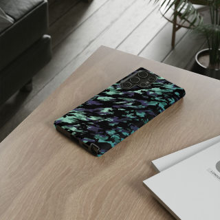 Teal Black Abstract Camo Phone Case 101