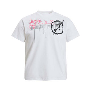Letter Graffiti Print Short Sleeve T-Shirt | American Retro 3