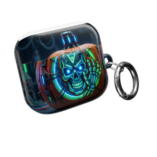 Neon Skull Pumpkin AirPod Case 14