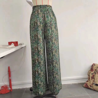 Women's Floral Bow-Tie High-Waisted Pants 4