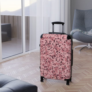 Pink Digital Camo Suitcase | Rolling Carry-On Luggage 14