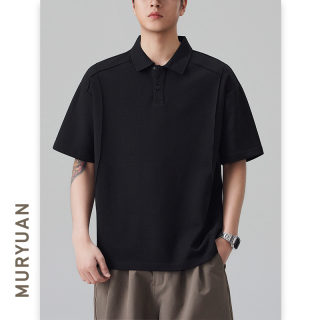 Stylish Streetwear Polo Shirt for Men | Short Sleeve Solid Color Knit 3