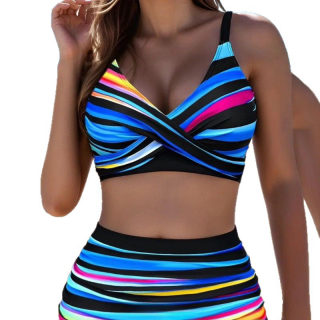 Striped bikini set 5