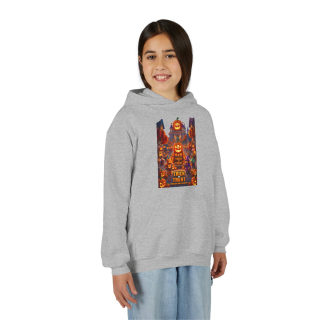 Spooky Pumpkin Patch Trick or Treat Kids Hoodie 36