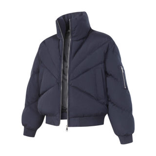 Patchwork Thick Stand-Collar Cotton Coat 3