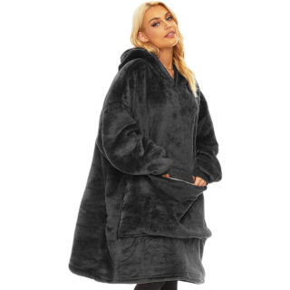 Oversized Thick Pullover Hoodie | Kangaroo Pocket Blanket-Like Cozy Sweatshirt 4