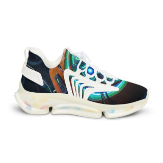 Green Orb Abstract Mesh Sneakers | Athletic Shoes 14