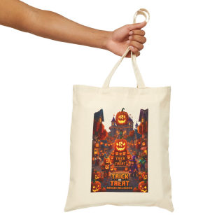 Halloween Pumpkin Patch Trick or Treat Tote | Haunted Town Jack-o'-Lanterns 21