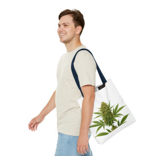Cannabis Bud Illustration Tote | Botanical Cannabis Plant Tote 44