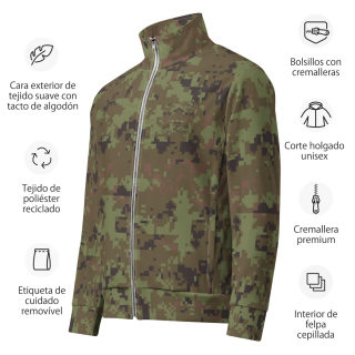 Unisex Track jacket,  digital green camo 20