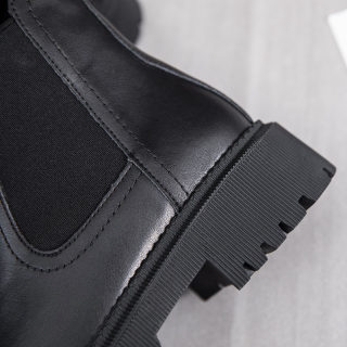 AIYUQI Women's Genuine Leather Chelsea Boots | Retro Martin Ankle Boots 6