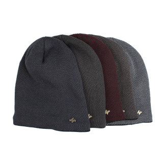 Velvet Iron-On Patch Knit Beanie 4