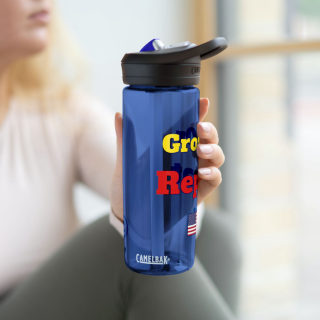 Grow One Repeat water bottle, American flag CamelBak Eddy 20oz/25oz 12