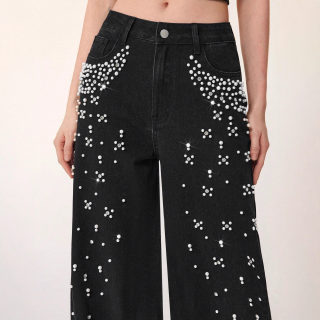 Loose Slimming Straight Leg Denim Jeans 6