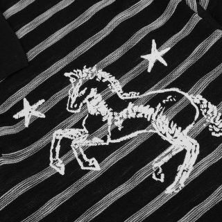 Men's Striped Turn-Down Collar T-Shirt | Loose Embroidered 3