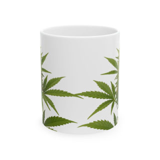 Cannabis Leaf Pattern Mug | Ceramic Coffee Cup 3