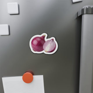 Red Onion Illustration Die-Cut Magnet 4