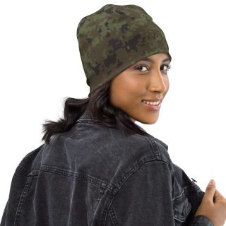 All-Over Print Beanie Green Digital Camo 21