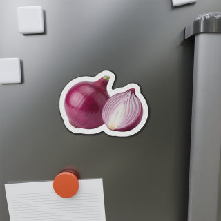Red Onion Illustration Die-Cut Magnet 5