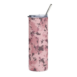 Pink Digital Camo Tumbler | Stainless Steel 20oz 4