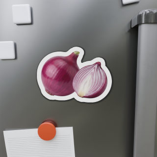 Red Onion Illustration Die-Cut Magnet 6