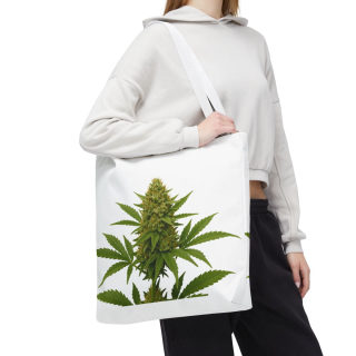 Cannabis Bud Illustration Tote | Botanical Cannabis Plant Tote 98