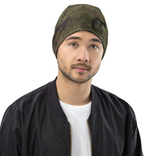All-Over Print Beanie Green Digital Camo 11
