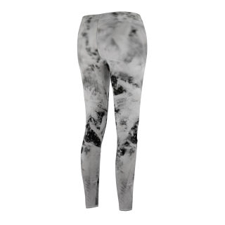 Black & White Frost Print Leggings | Abstract Ice Crystal Pattern, All-Over Print 4