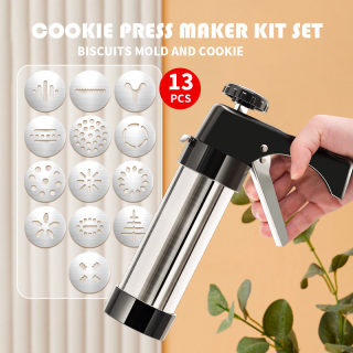 Cookie Press Gun Set | Stainless Steel Baking & Cream Piping Tool 4