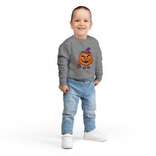 Jack-o'-Lantern Witch Pumpkin Toddler Sweatshirt 28